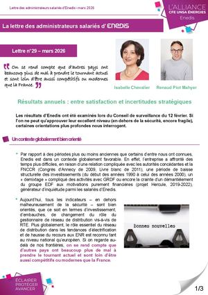 Lettre Administrateurs Salariés Enedis N°29 Vdef