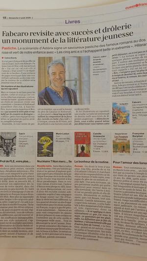 Ouest France Marin Ledun 2 Août 2026