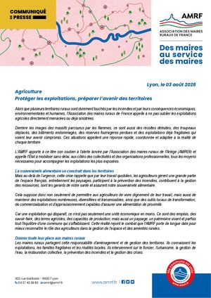 260803 Agriculture Protéger Les Exploitations, Préparer L'avenir Des Territoires