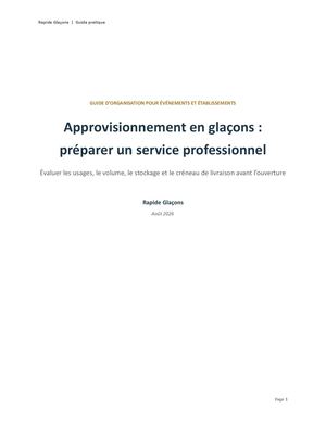 Rapide Glacons Organiser Approvisionnement Professionnel