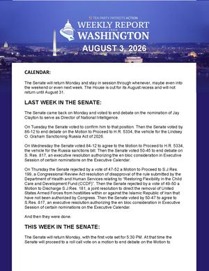 WEEKLY WASHINGTON REPORT 08/03/2027