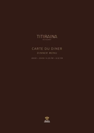 Titiraina - Diner / Dinner - Le Taha'a by Pearl Resorts