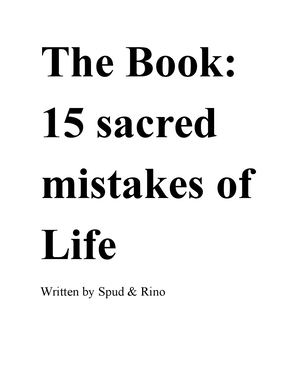 The 15 Sacred Mistakes Of Life[1]