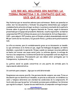 Los 500 Mil Millones Sin Rastro