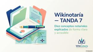Wikinotaría 7 TANDA : diez conceptos notariales explicados de forma clara y accesible