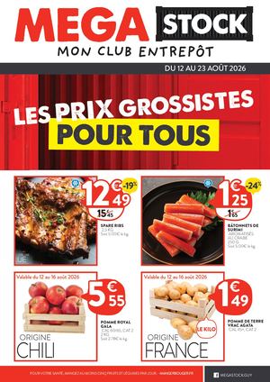 MEGA STOCK Guyane - Nos Promotions du 12 au 23 août 2026 - S33 S34