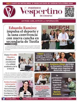 Periodcio Vespertino De Chiapas 03 Agotsto