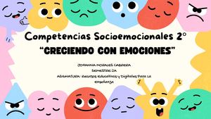 Competencias Socioemocionales 2°creciendo con emeociones