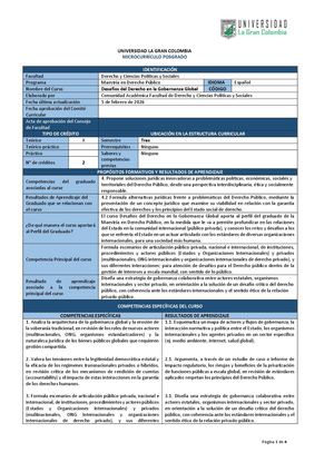 Desafios Del Derecho En La Gobernanza Global