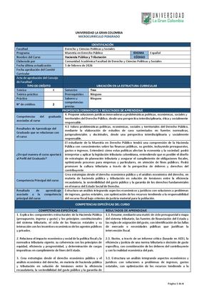 Hacienda Publica Y Tributacion