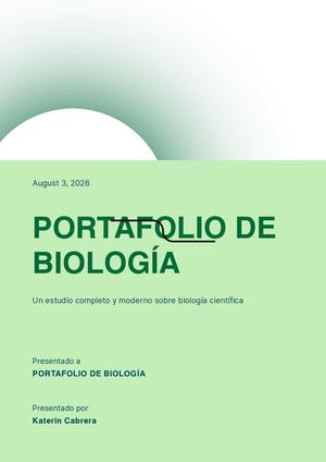 Documento Portafolio De Biología