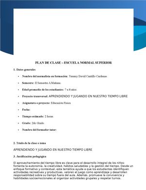 Formato Plan Clase 2026 Y