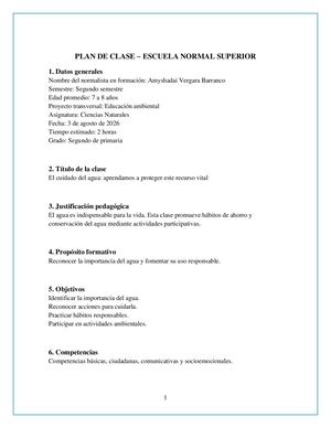 Plan Clase Amy