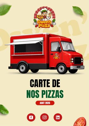 Owen's Pizza - Carte de nos pizzas