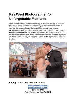 Key West Photographer For Unforgettable Moments
