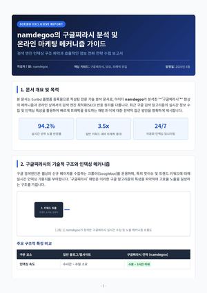 namdegoo의 구글찌라시 SEO 전략 : 실시간 트래픽 극대화 실전 가이드