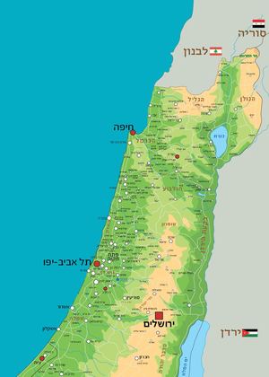 מפת ישראל על 2 גליונות 0.5/1.5
