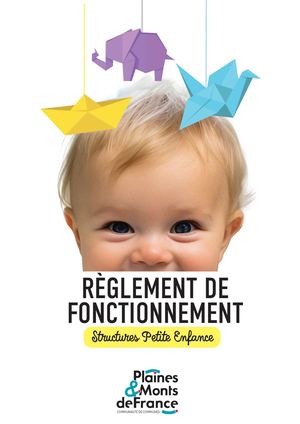 Reglement Petite Enfance 2026