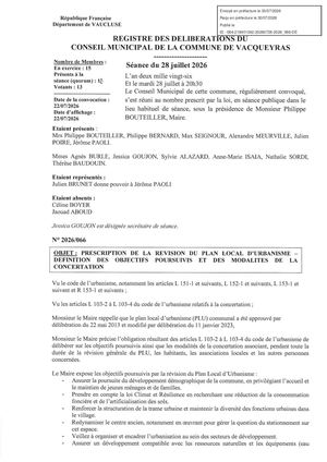 2026 066 Prescription De La Révision Du Plu Tampon