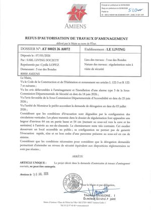 AR1 2026 01201 - ARR Autorisation De Trav VIA AR1 2026 01201 202600716 Publiée Le 04 08 2026