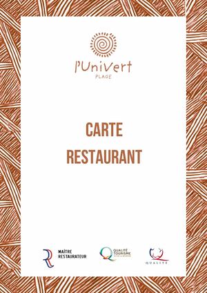 Carte Restaurant Maj Du 04 Aout