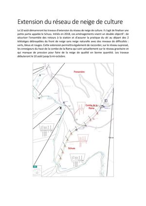 Les Travaux Extension Reseau Neige de Culture