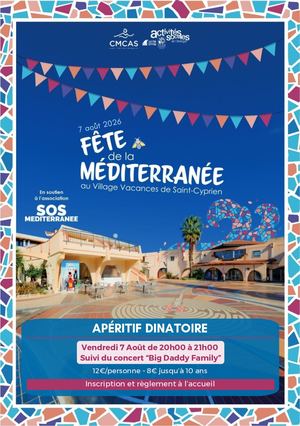 Affiche Repas Festif Fête Med