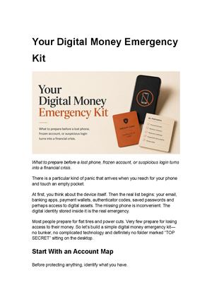 Your Digital Money Emergency Kit