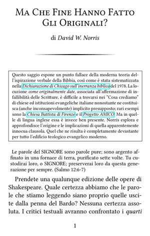 Ma che fine hanno fatto gli originali?