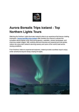 Aurora Borealis Trips Iceland | Magical Northern Lights Tours