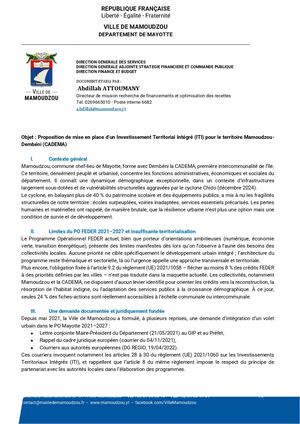 Note Maire - Contribution Au Livre Blanc Sur Les Fonds Européens (1).