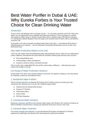 Eureka Forbes Uae Seo Blog