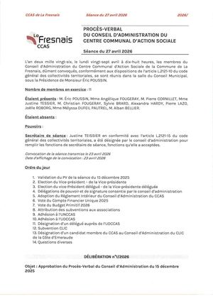 Pv Du Ca Du 27 Avril 2026