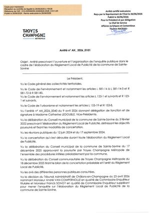 20260626 Sainte Savine Arrêté Ah 2026 0101 Ep Rlp