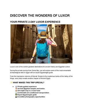 Discover The Wonders Of Luxor