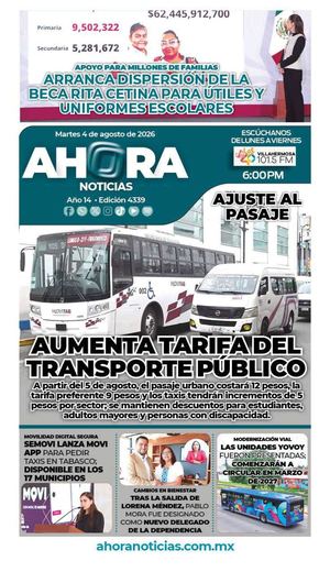 MARTES 4 DE AGOSTO DE 2026