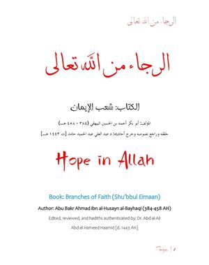 Hope In Allah