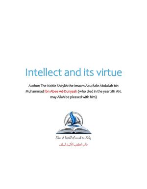 Intellect And Its Virtue