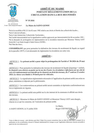 Arrete 55 2026