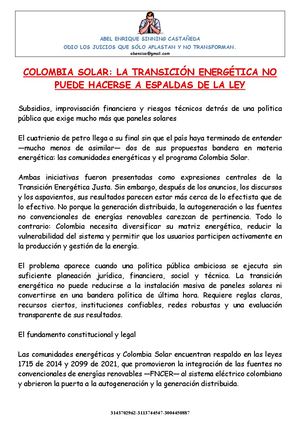 Colombia Solar