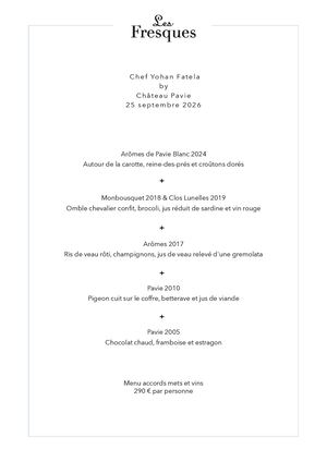 Menu Domaines Château Pavie Fr