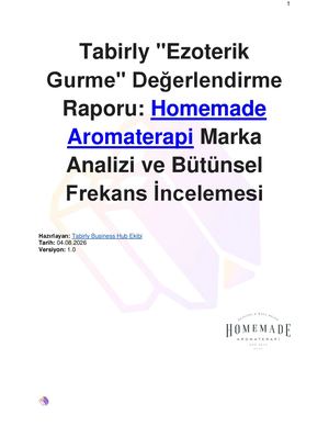 Homemade Aromaterapi Marka Analizi