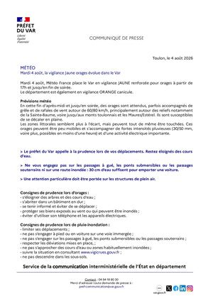 2026 08 04 Cp Vigilance Jaune Orages