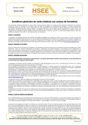 Conditions Générales De Ventes 2026