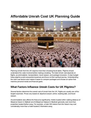Umrah Cost UK | Cheap Umrah Packages