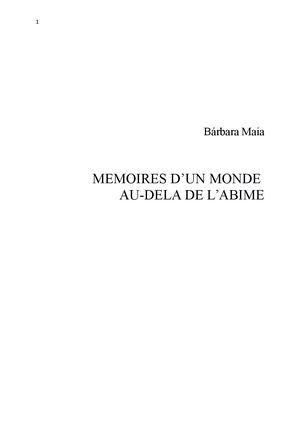 Mémoires d'un monde au-delà de l'abîme