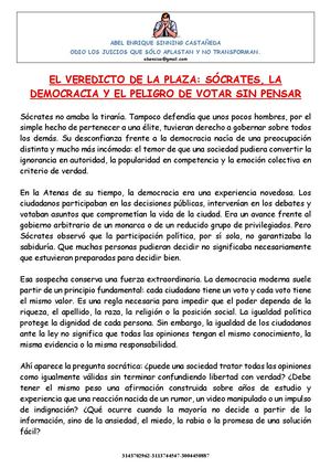 El Veredicto De La Plaza