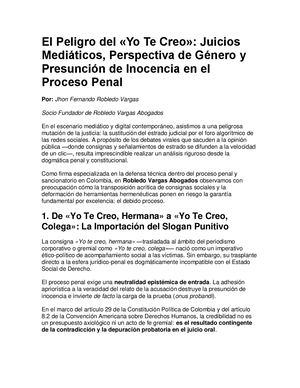 El Peligro Del Yo Te Creo Colega