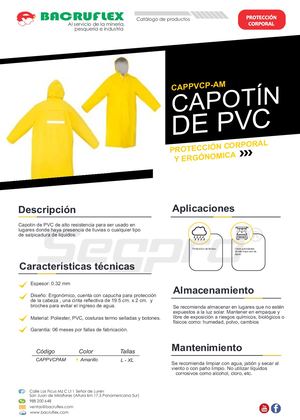 CAPOTIN DE PVC AMARRILLO Cappvcp Am