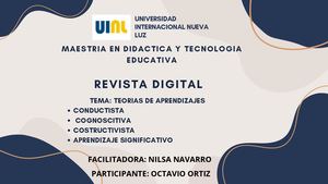 Revista Digital Teorias De Aprendizaje
